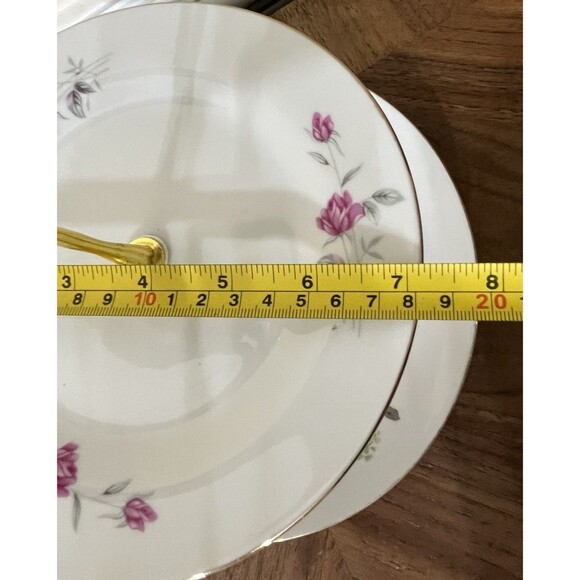 Custom Japan China Floral 2-Tiered Serving Tray Cake Stand Tea Party Wedding - Picture 6 of 7